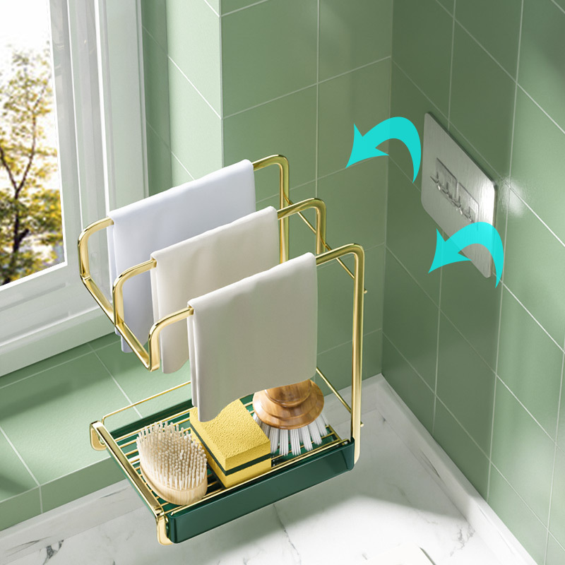 Sponge Holder Wall Mounted Kitchen Organizer Dish - Image 2