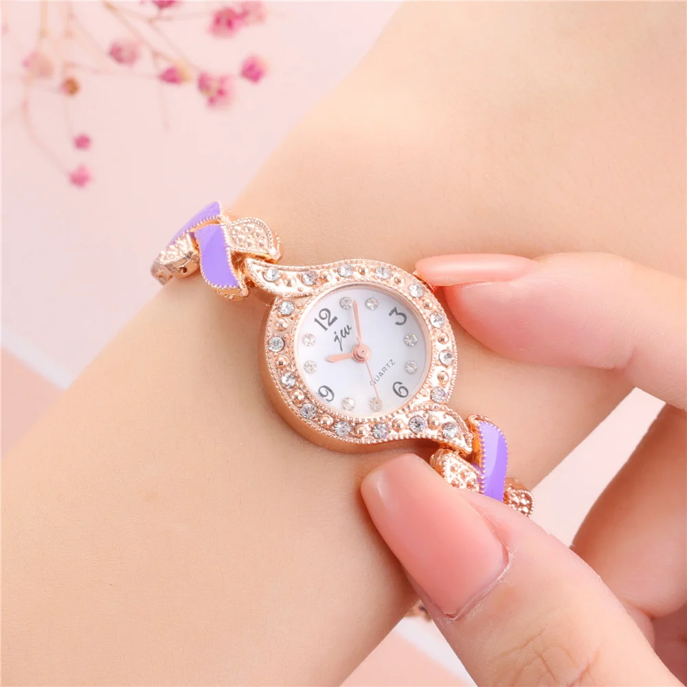 Leaf bracelet quartz wrist watch - Image 2