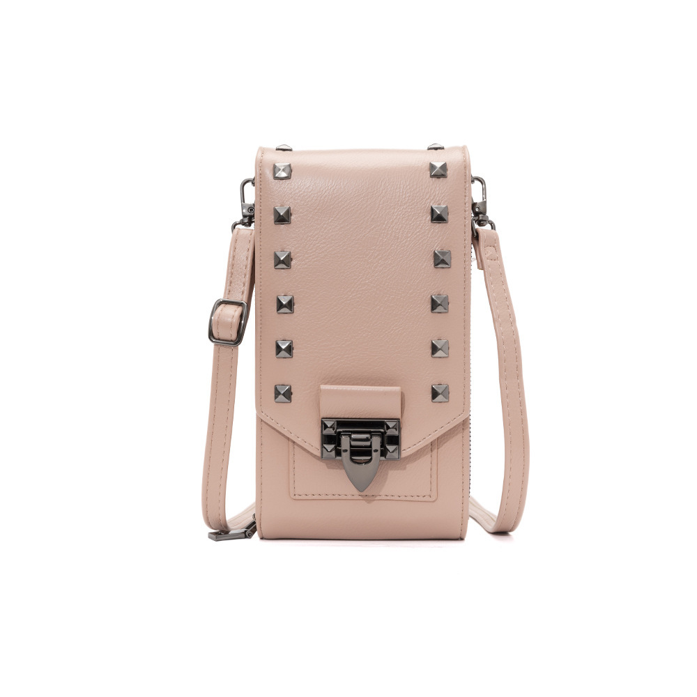 Rivet Design Shoulder Bags Mobile Phone Handbag Solid - Image 10