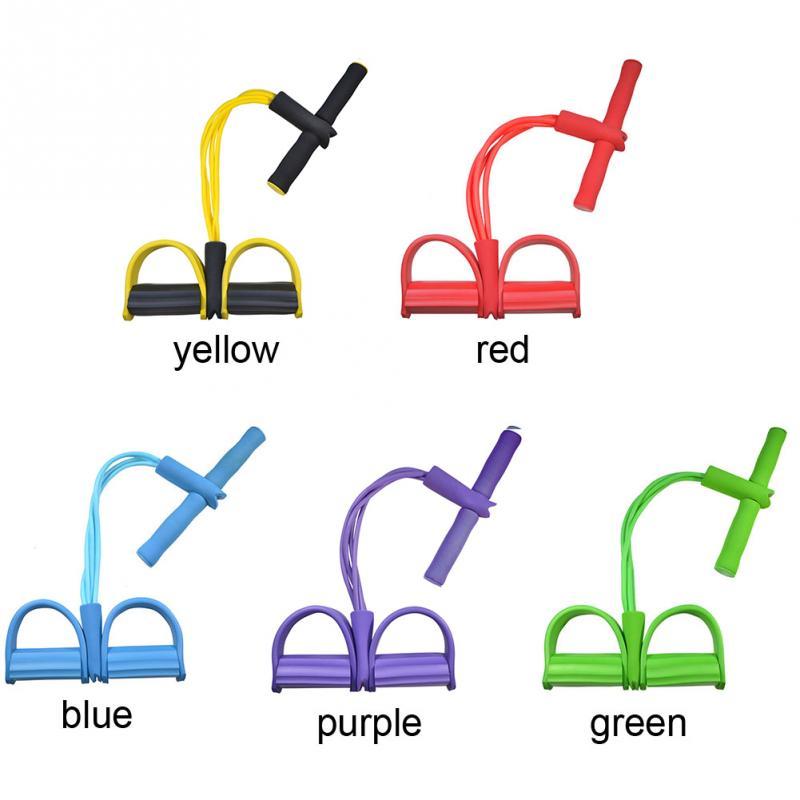Natural Latex Foot Pedal Elastic Pull Rope with Handle
