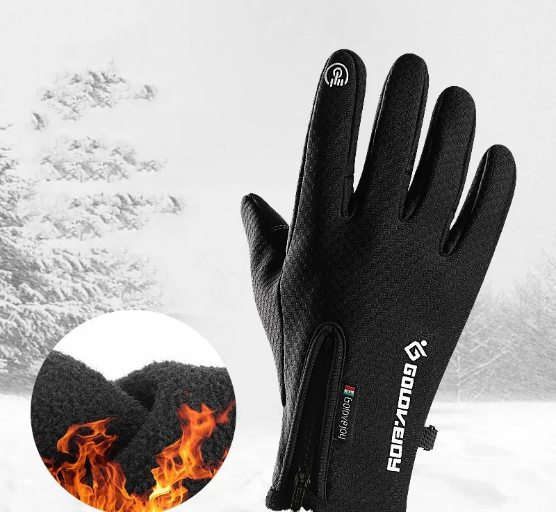 Cycling Gloves Plus Velvet Winter Warm Gloves - Image 5