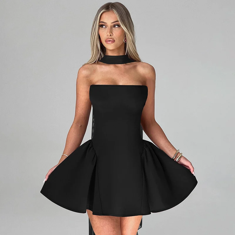 Sexy Tube Top Dress with Back Zipper Design Fashion - Image 7