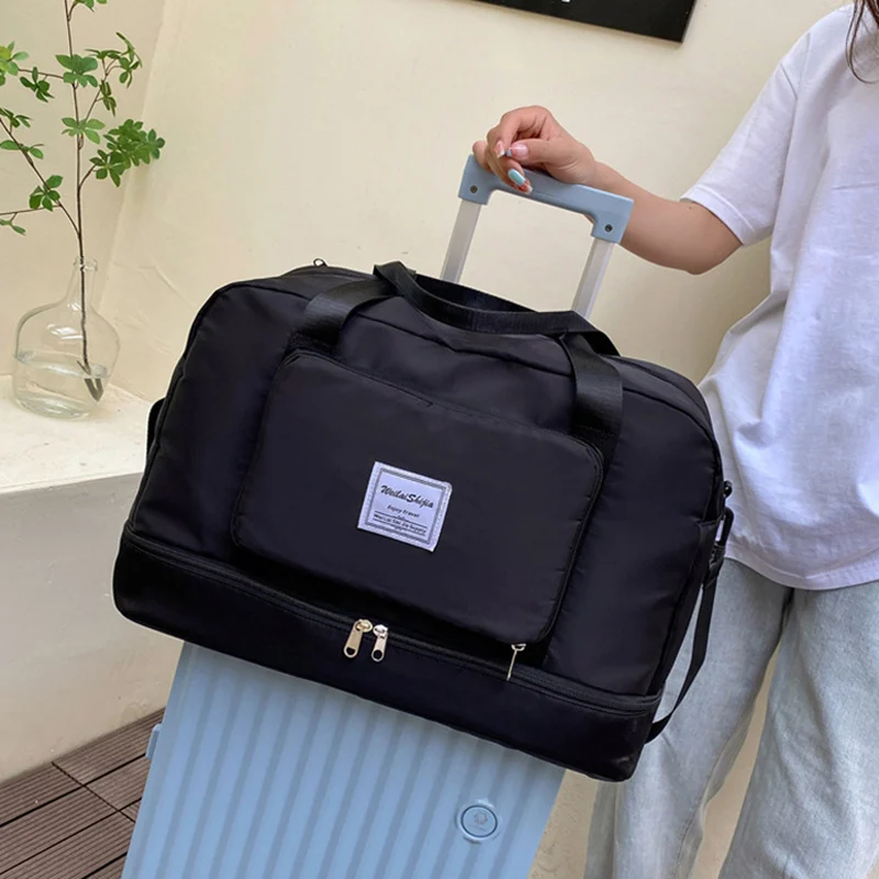 Foldable Travel Duffel Bags Sports Gym Tote Bag Women - Image 2