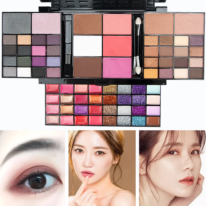 74 Colors Makeup Set Lip Gloss Blush Eyeshadow - Image 3