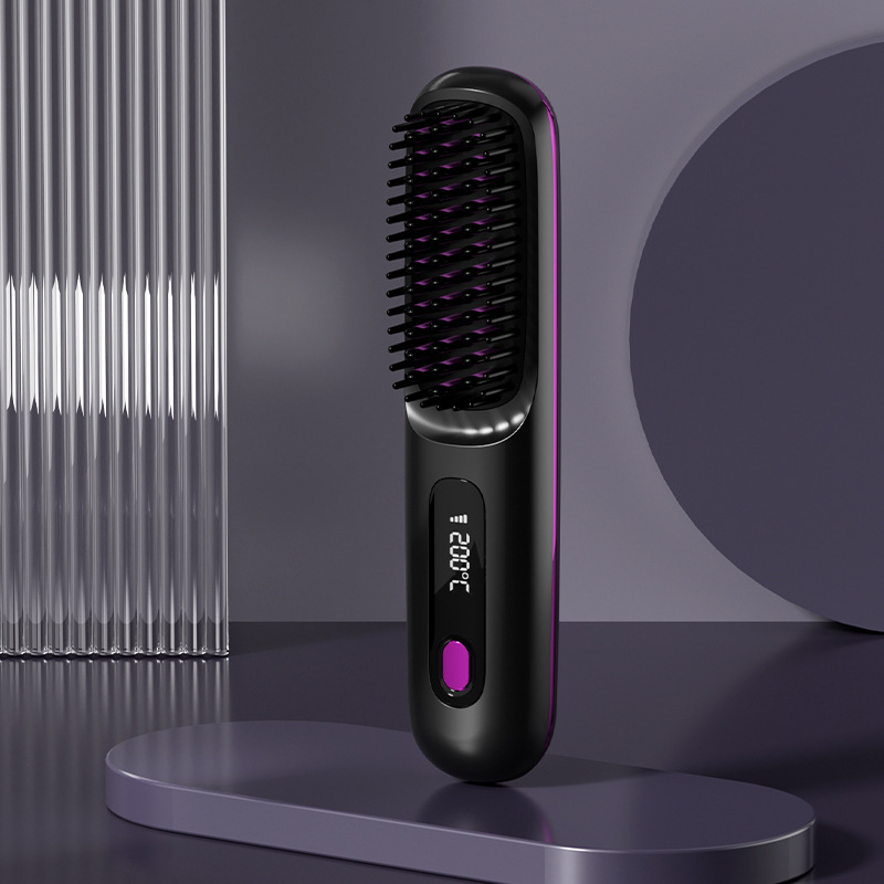 2 in 1 Straight Hair Comb Wireless Hair Straightener - Image 8