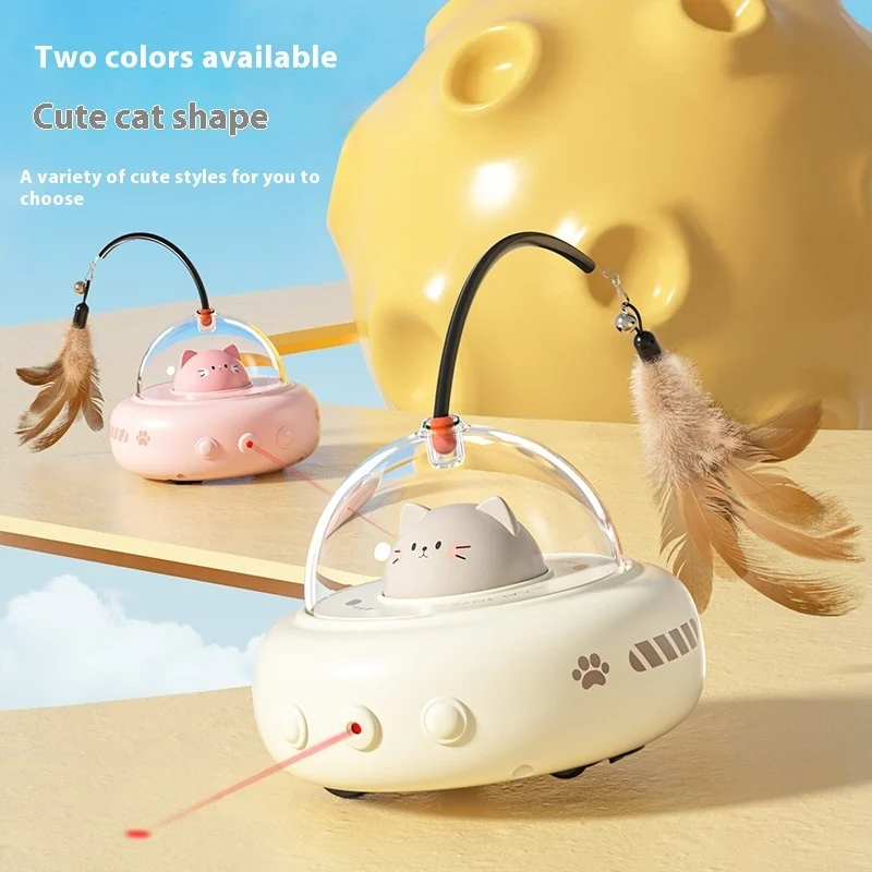 Smart Teaser Cat Toy Electric UFO Cat Teaser Stick with - Image 5