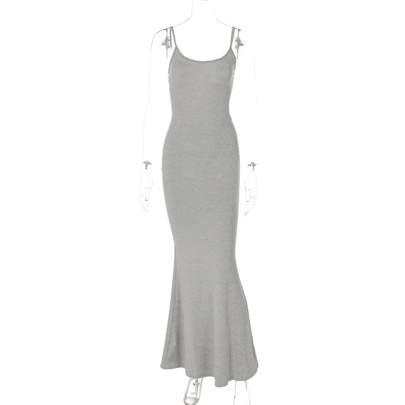 Spaghetti Strap Long Dress Women Sexy Slim Skinny - Image 9