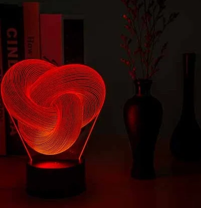 Twist Abstract LED 3D Night Light Touch Colorful - Image 7