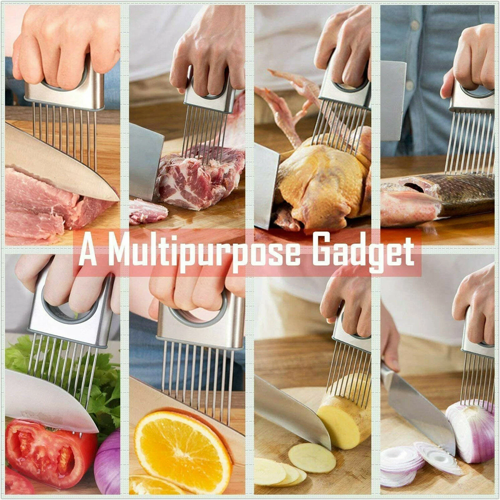 Onion Holder Slicer Vegetable Tools Tomato Cutter - Image 4