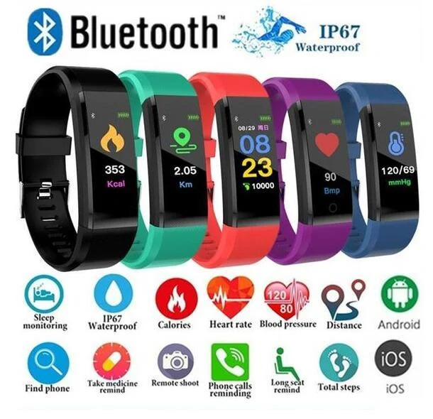 Smart Bracelet with Bluetooth Wristband Heart Rate