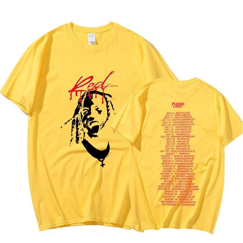 Red Printed T-shirt Men - Image 6