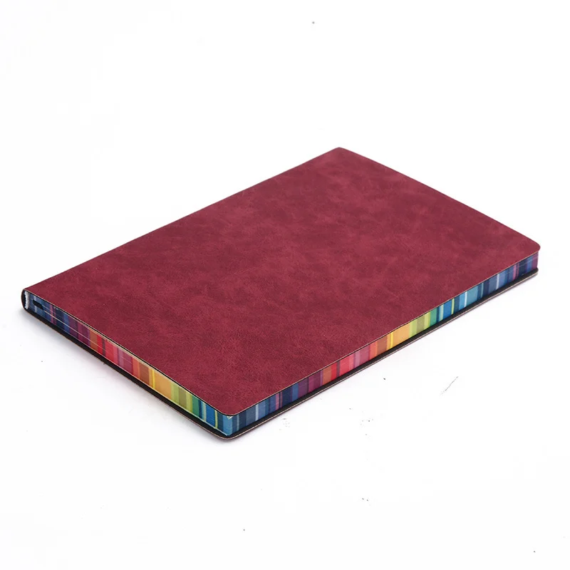 Colorful Rainbow Side A5 Leather Cover Notebook - Image 10