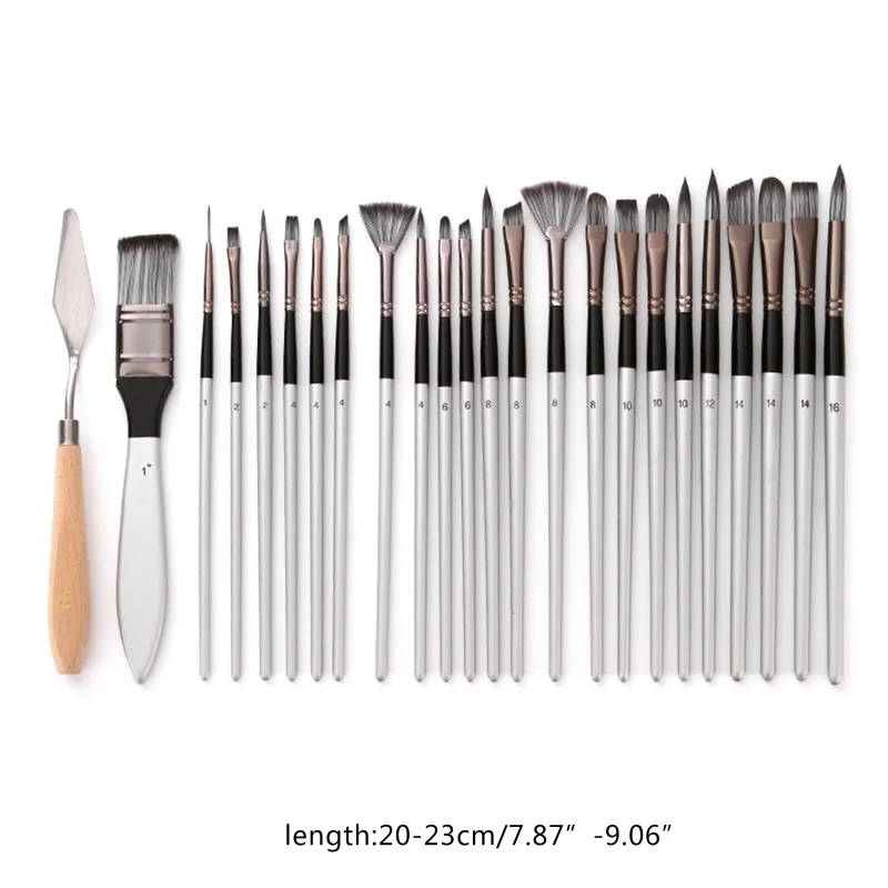 Silver-grey Rod Pen Curtain Oil Paint Brush Gouache - Image 5