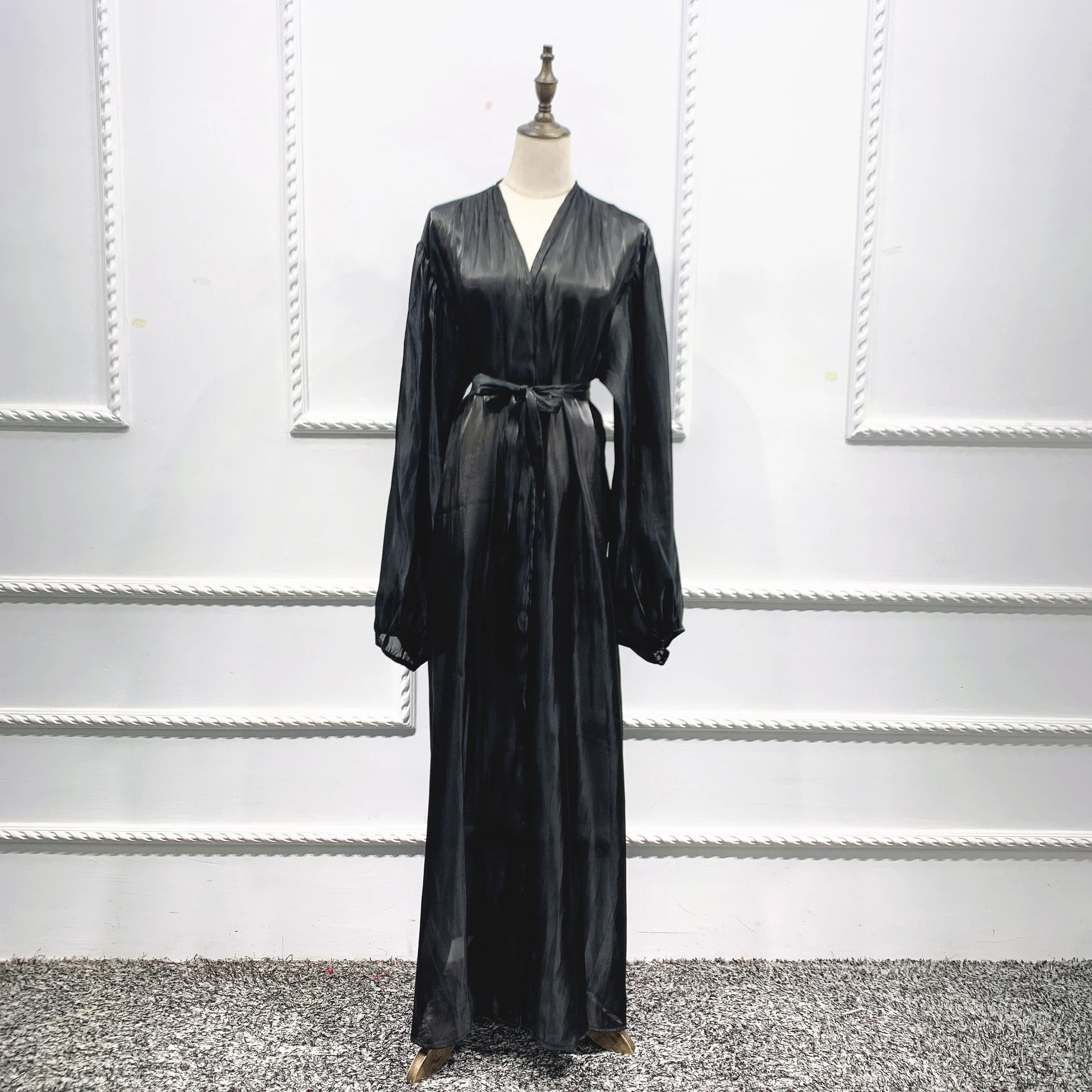 Eid Muslim Abaya Dress Kimono for Women Fashion Shining - Image 9