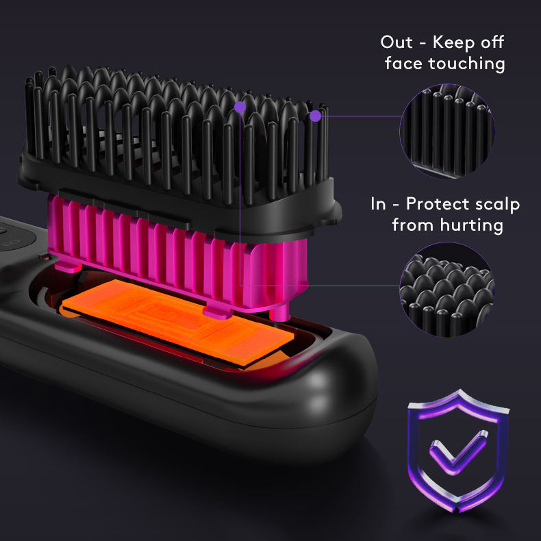 2 in 1 Straight Hair Comb Wireless Hair Straightener - Image 6