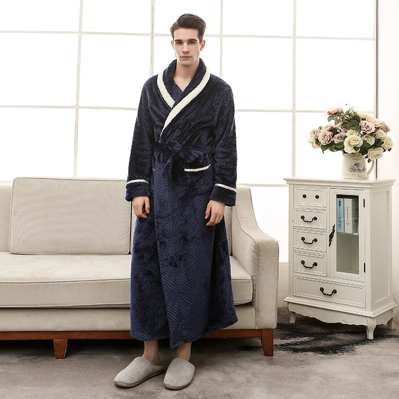 Women Pajamas Couple Gown Bathrobe Winter Robe - Image 5