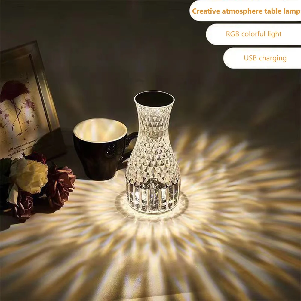 Vase Shape Atmosphere Crystal Lamp Romantic Bedside - Image 3