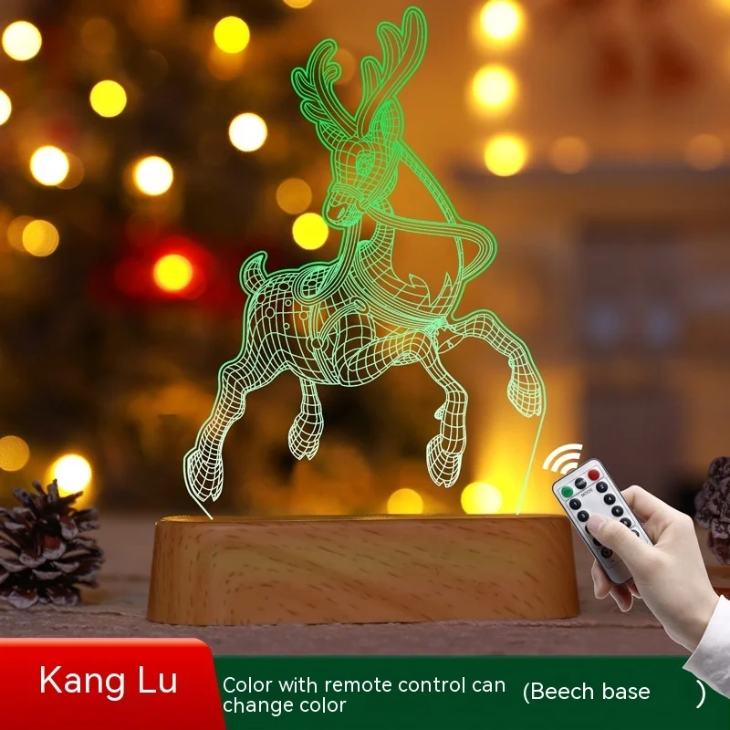 Christmas Decoration 3D Lamp Acrylic LED Night Lights - Image 6