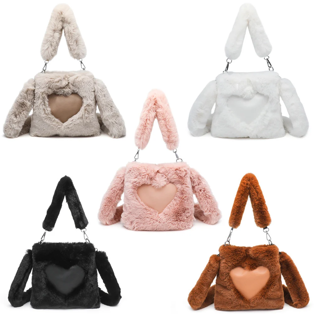Women Fluffy Shoulder Bag Top-handle Bag Female Autumn - Image 3