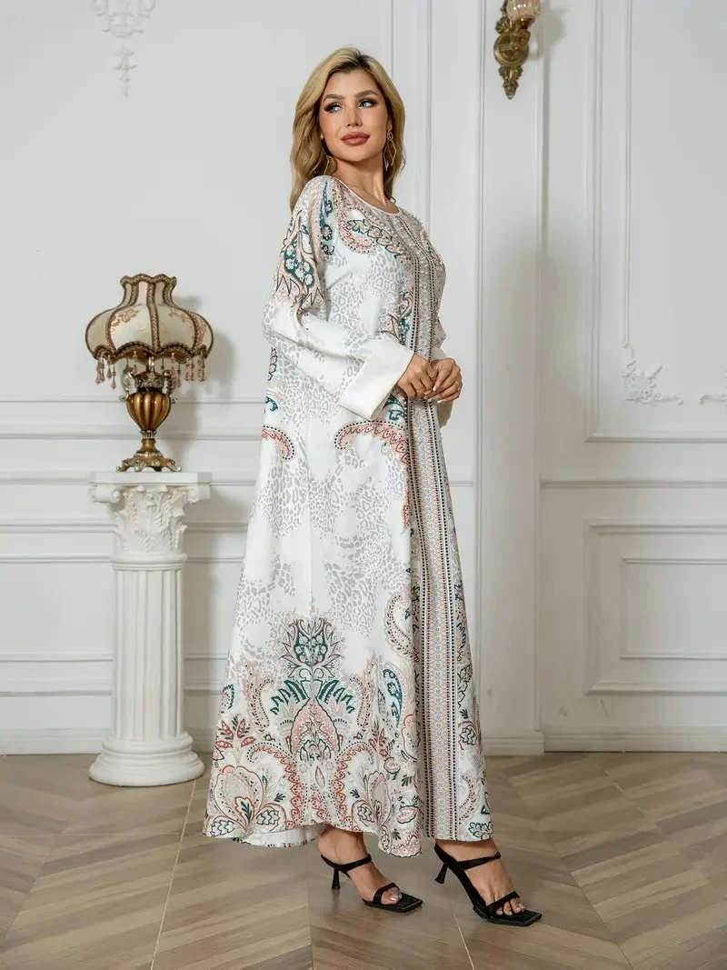 Women's Leopard Print Long Kaftan Dress - Image 5
