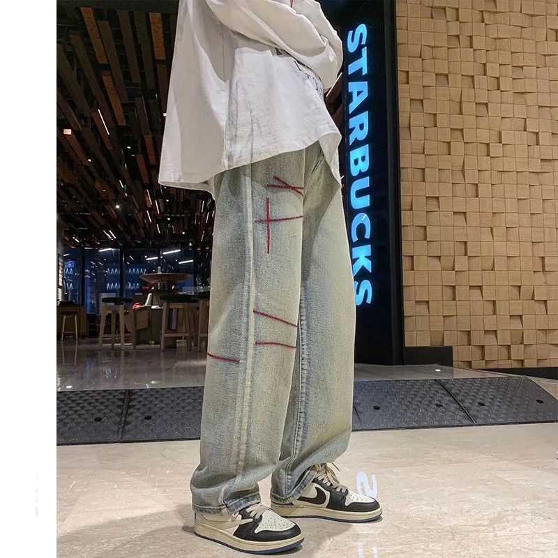 American Loose Straight Jeans For Men - Image 2