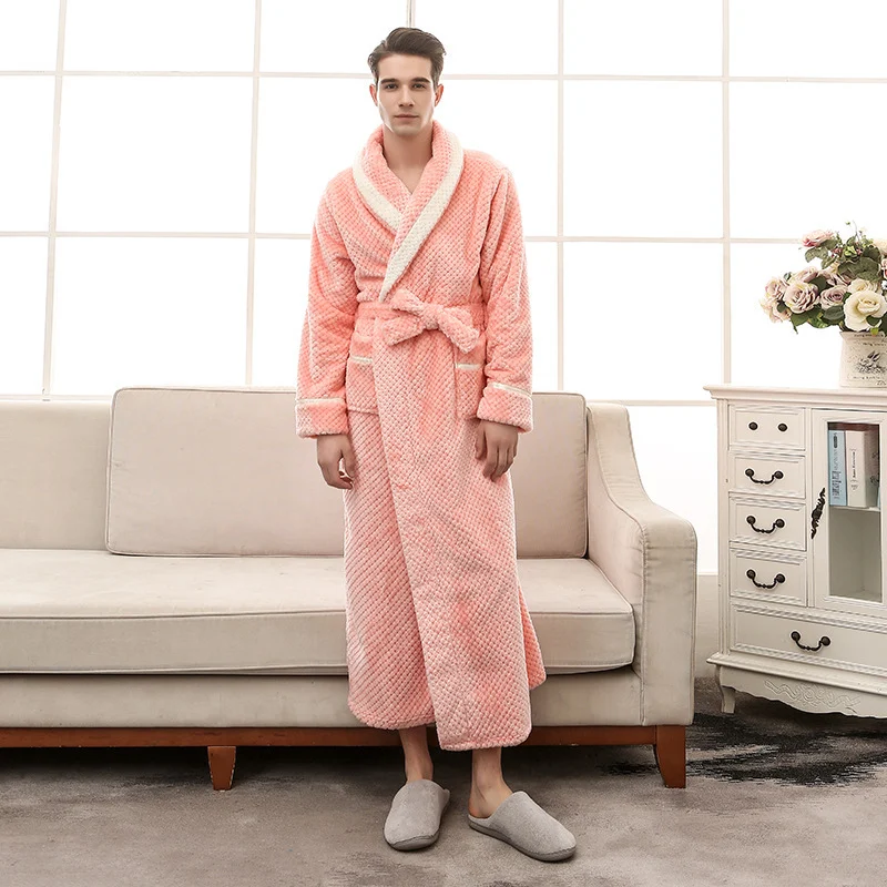 Women Pajamas Couple Gown Bathrobe Winter Robe - Image 10