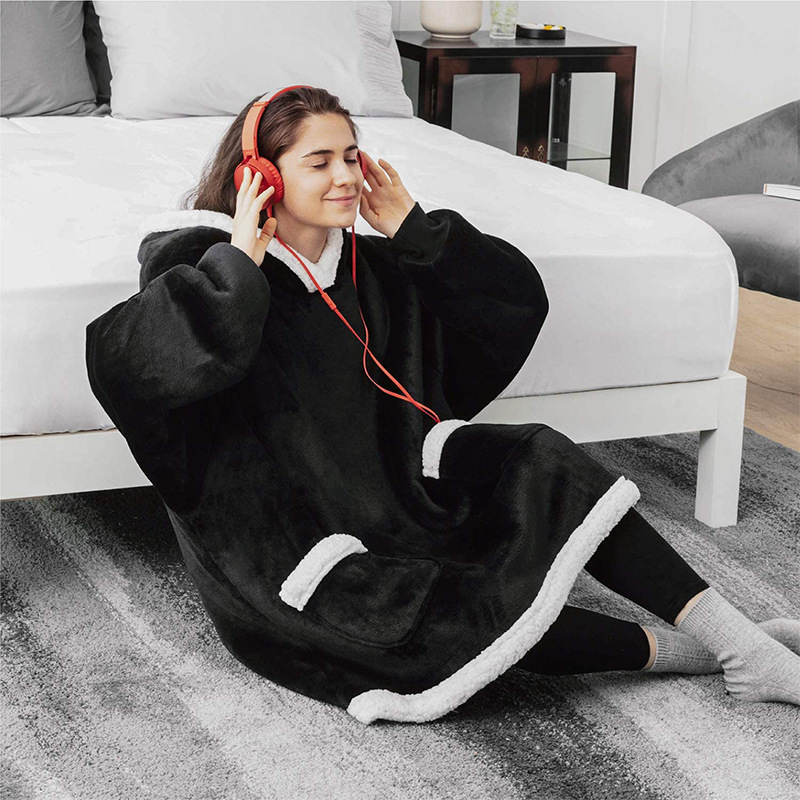 Winter TV Hoodie Blanket Winter Warm Home Clothes Women - Image 4