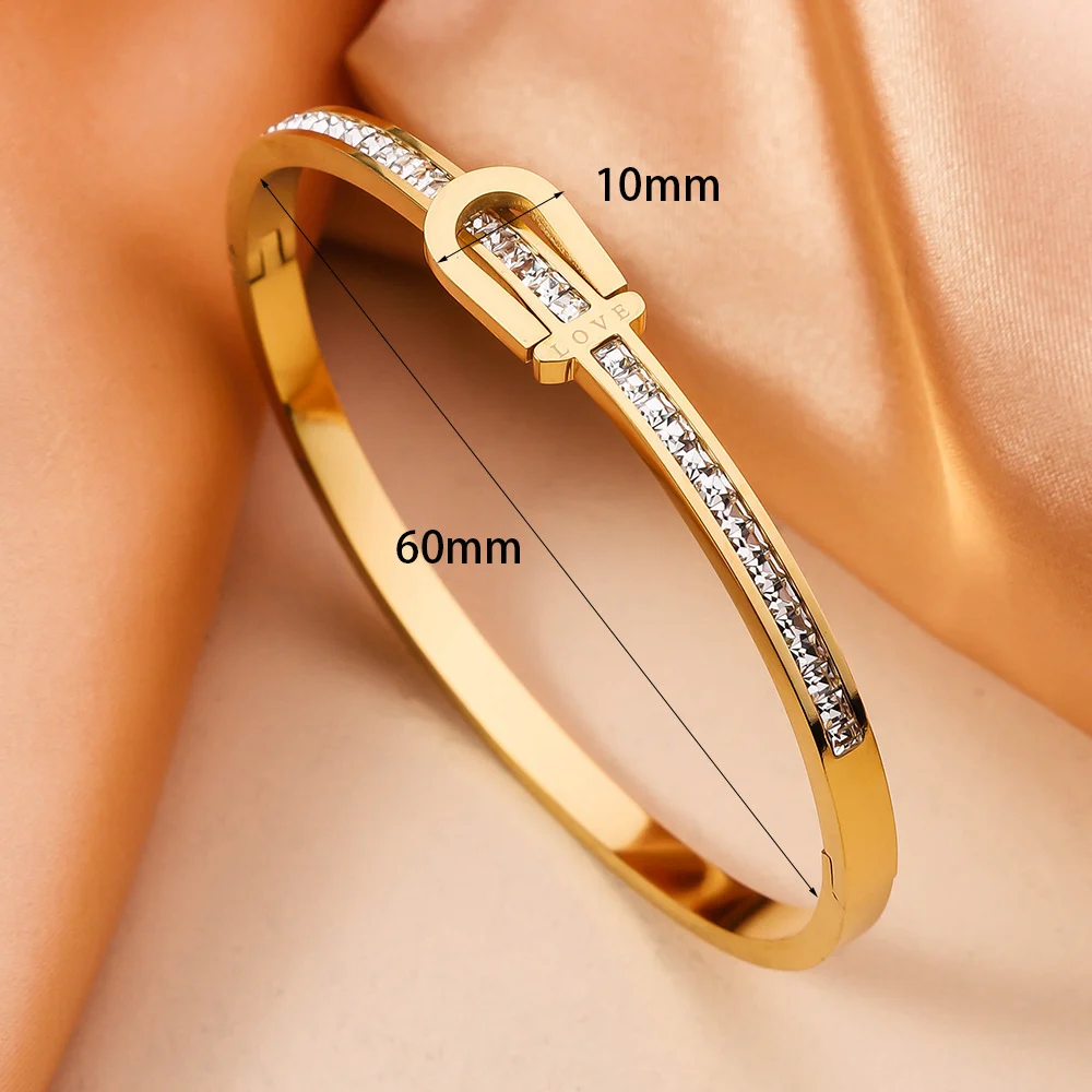 Gold Plating Exquisite Stainless Steel Bracelet Fashion - Image 3