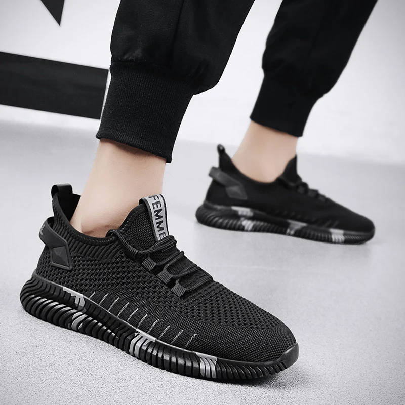 Mesh Sneakers Men Breathable Lightweight Running Shoes - Image 2