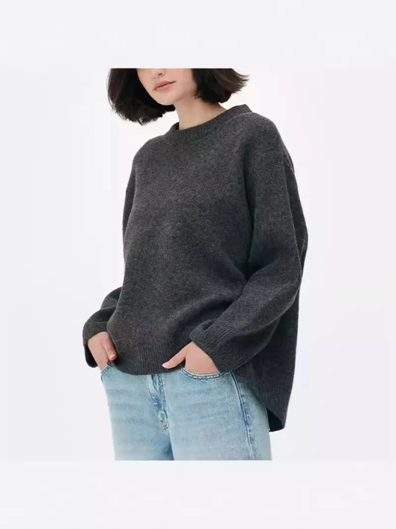 Sweet Crew Neck Pullover Sweater Winter Fashion Loose - Image 8