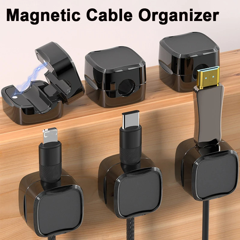 Magnetic Under-Desk Cable Clips