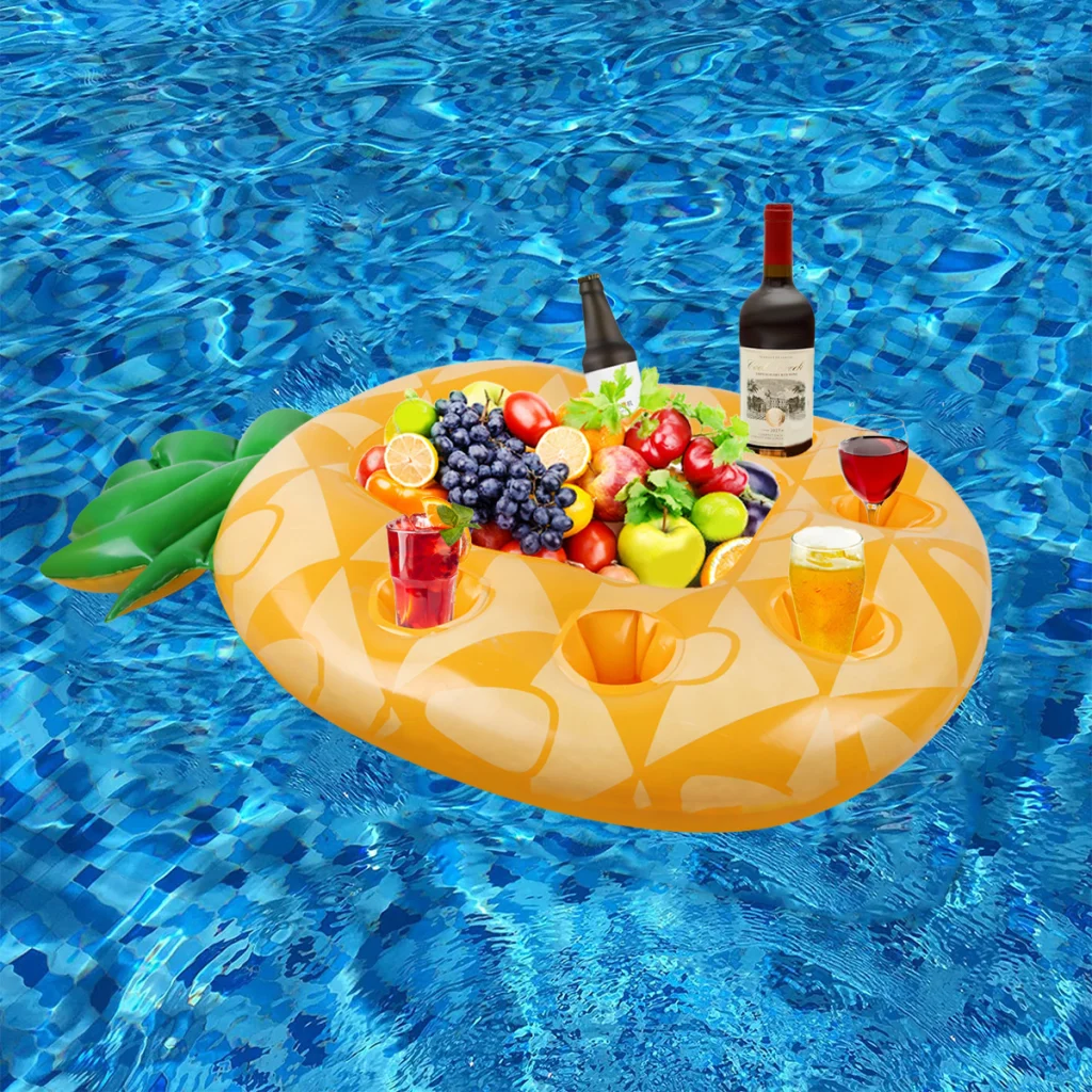 Inflatable Cup Holder Pineapple Drink Holder Swimming