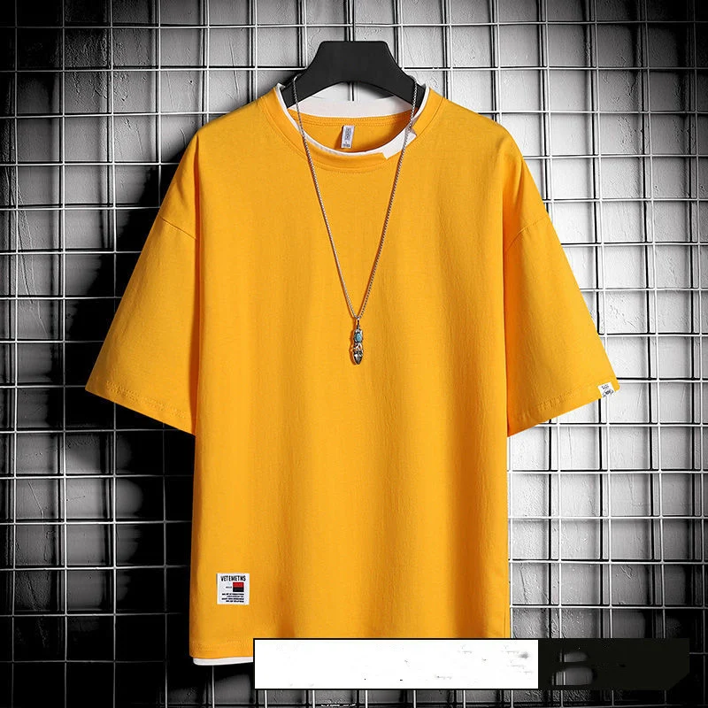 Hong Kong style loose T-shirt men - Image 10