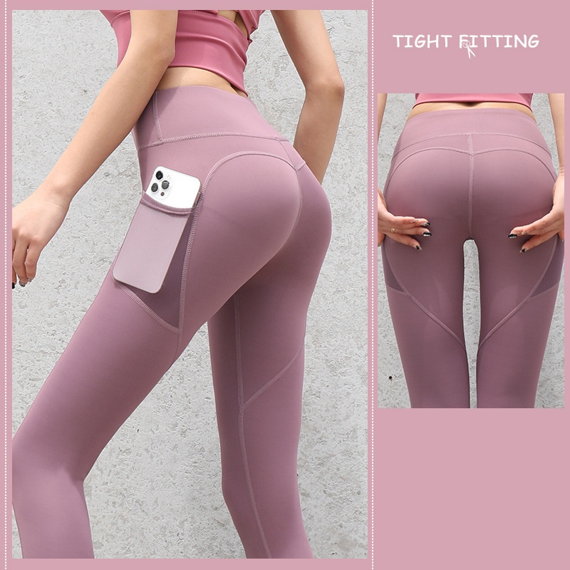 Gym Sport Seamless Leggings with Pockets Push Up High - Image 10