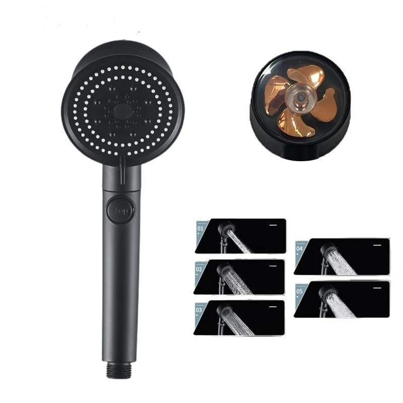 Five-color Wind Turbine Shower Head 56 Speed Water - Image 6