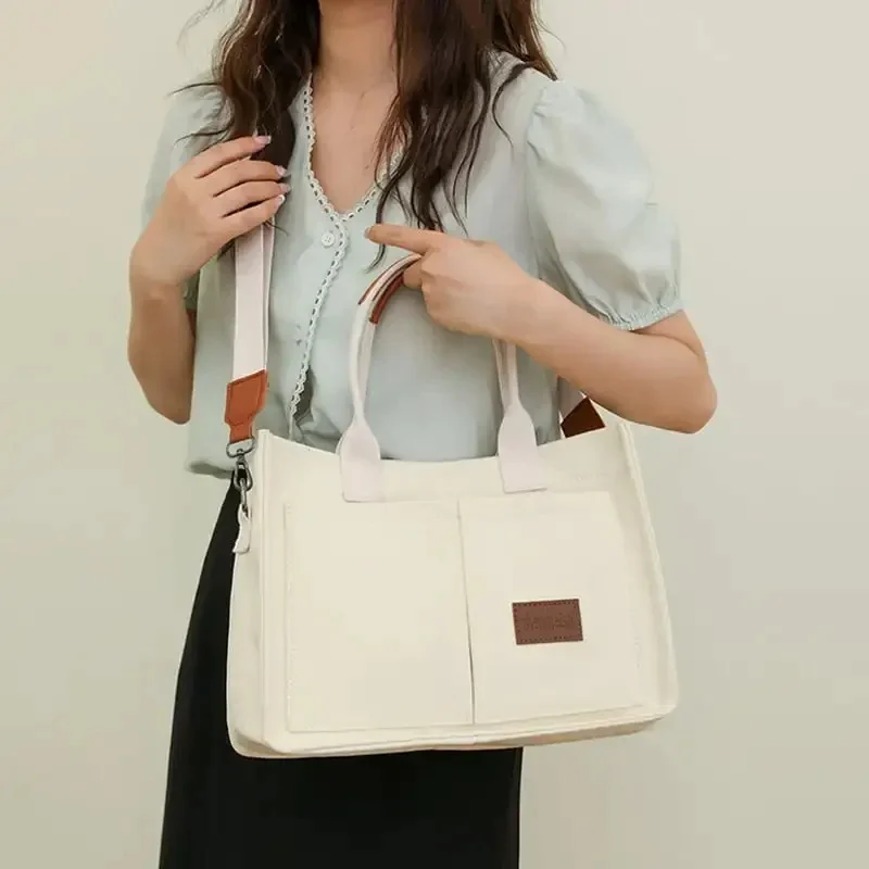 Casual Daily Canvas Tote Shoulder Bags Women Mommy Bag - Image 8
