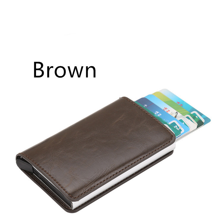 PU Automatic Card Card Holder RFID Multi-function Card - Image 9