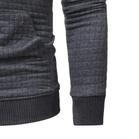 Men Sweatshirt Hoodie With Arm Zipper Long Sleeve Slim Tops - Image 7