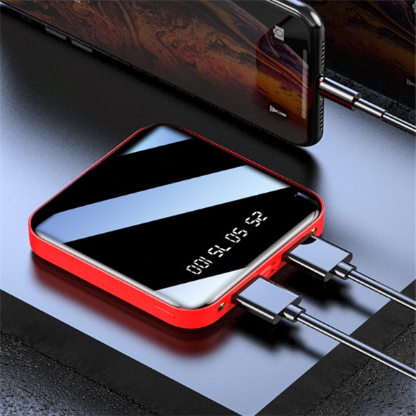 Mini Power Bank 20000 MAh Portable Mirror Digital - Image 2