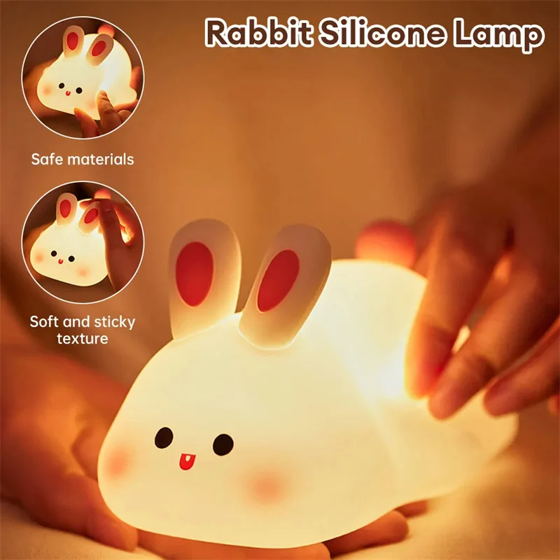 Cute LED Night Light Touch Sensor Cartoon Kid's - Image 2