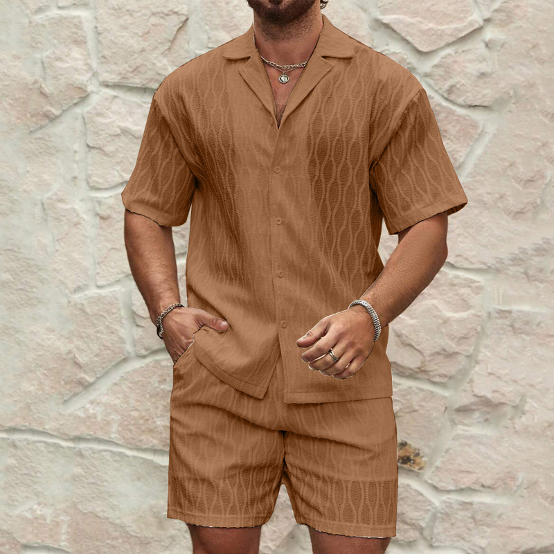 Men Tracksuits Summer Fashion Solid Loose Casual Two - Image 8