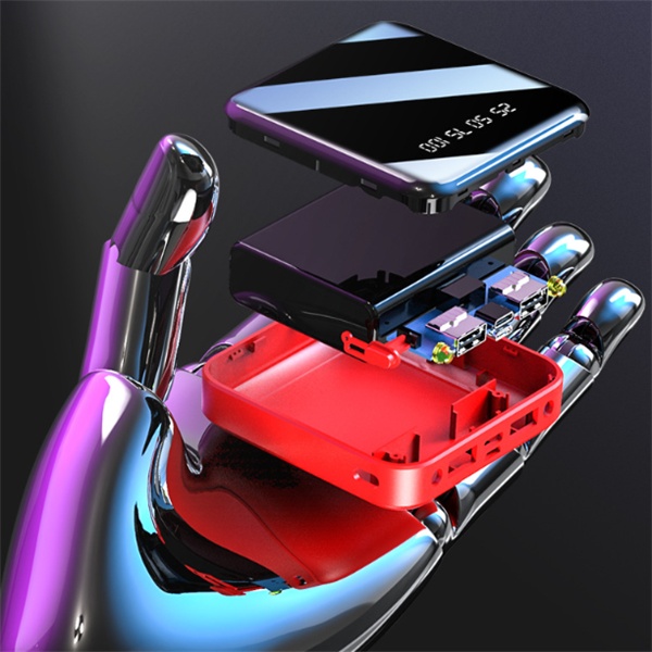 Mini Power Bank 20000 MAh Portable Mirror Digital - Image 3