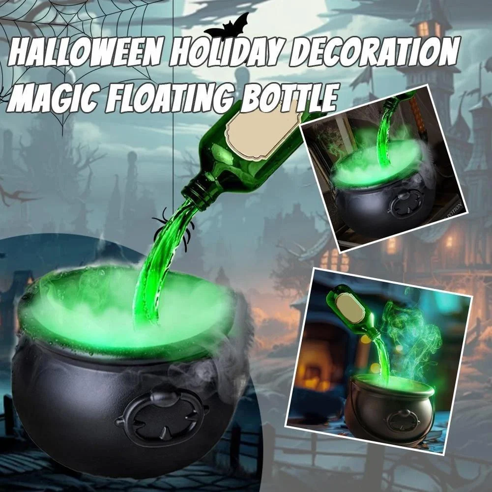 Halloween Black Wizard Bowl Magic Float Bottle and