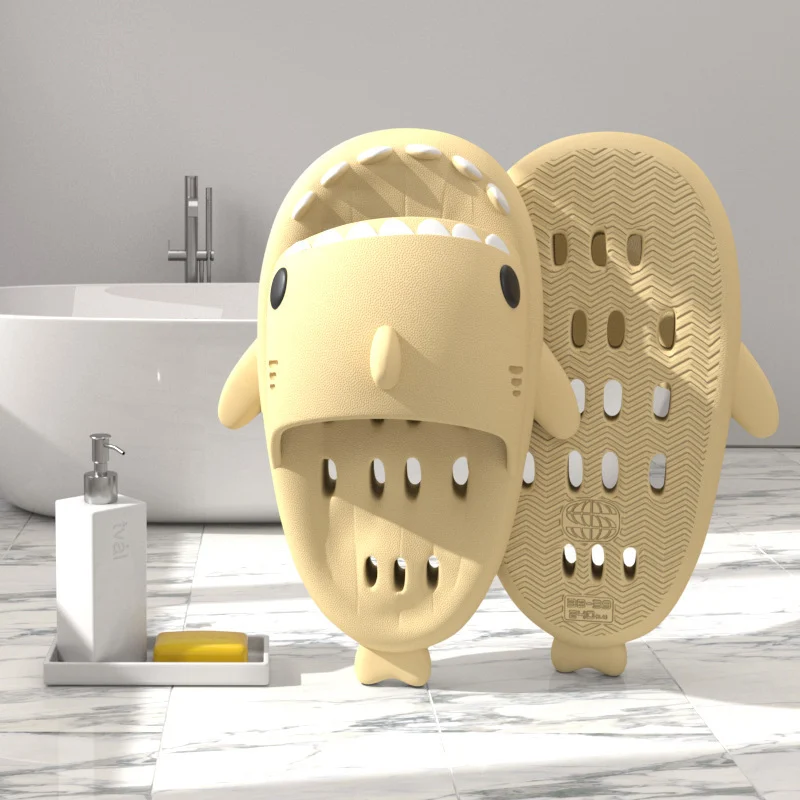 Shark Slippers with Drain Holes Shower Shoes for Women - Image 5