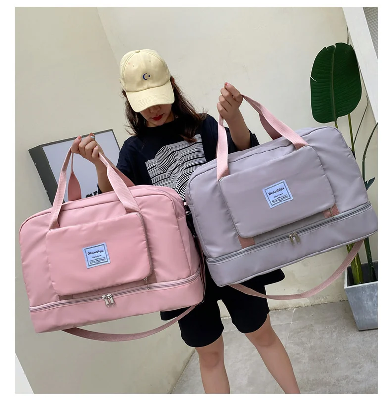 Foldable Travel Duffel Bags Sports Gym Tote Bag Women - Image 4