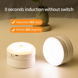 Rotating Motion Sensor Night Light – Wireless, for Closets & Hallways