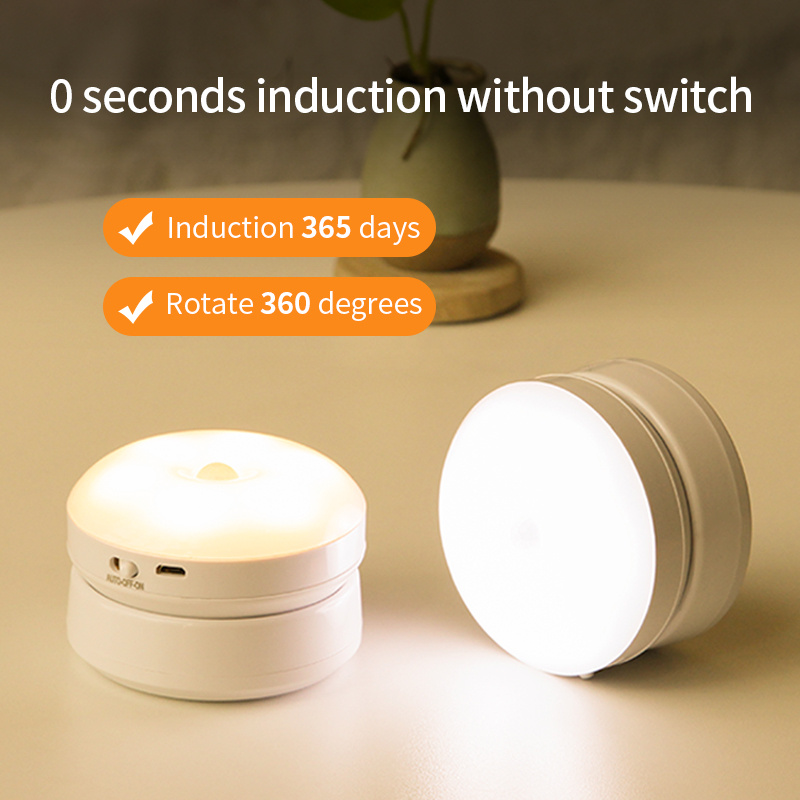 Rotating Motion Sensor Night Light – Wireless, for Closets & Hallways