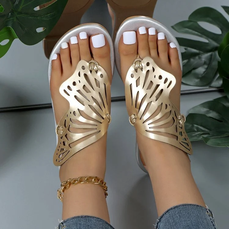 Fashion Hollow Butterfly Flip-Flops Summer Sandals for - Image 3