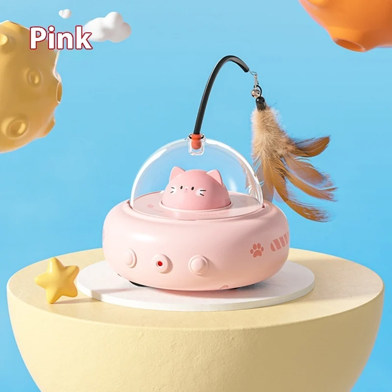 Smart Teaser Cat Toy Electric UFO Cat Teaser Stick with - Image 8