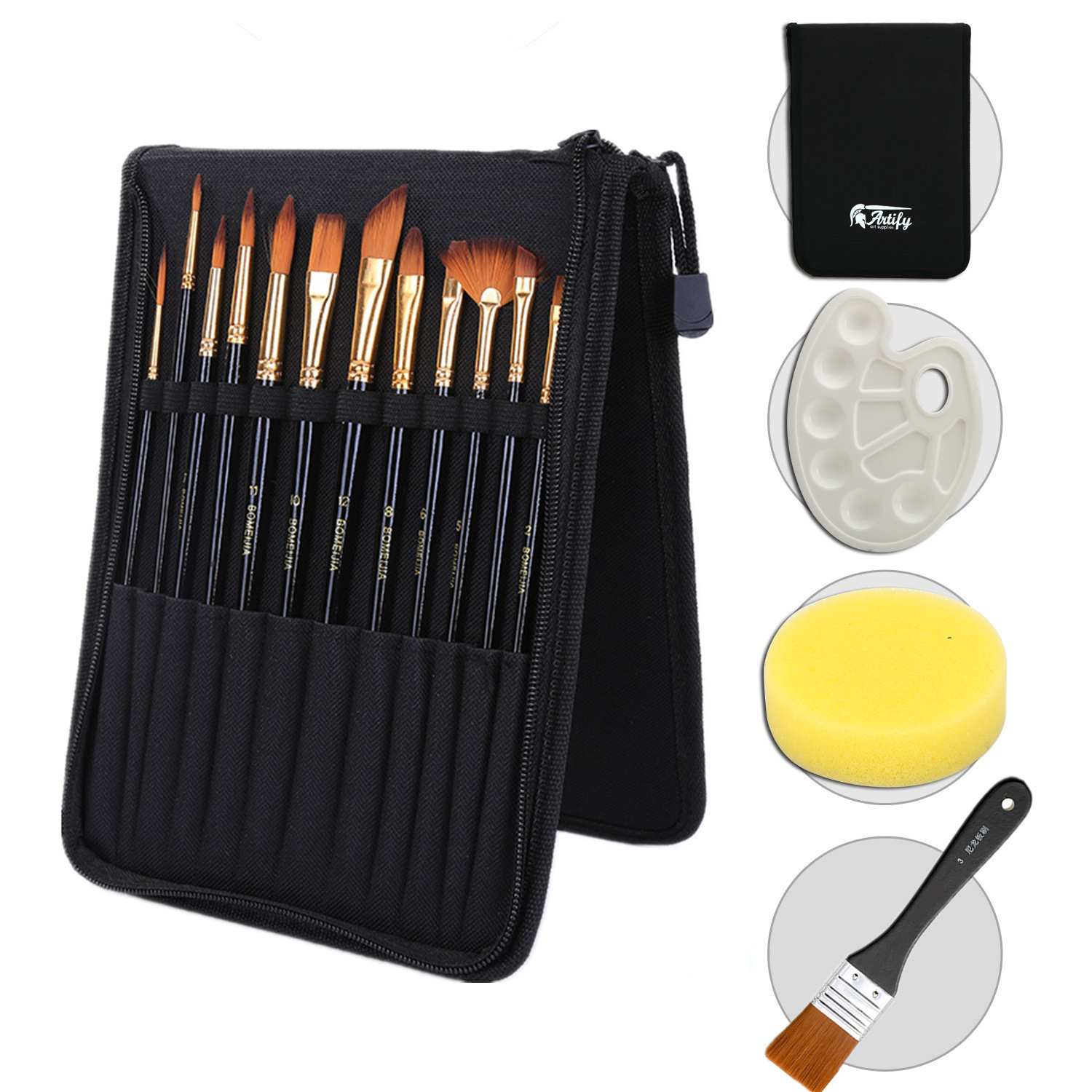 Black Rod Canvas Bag with Scraper - Image 5